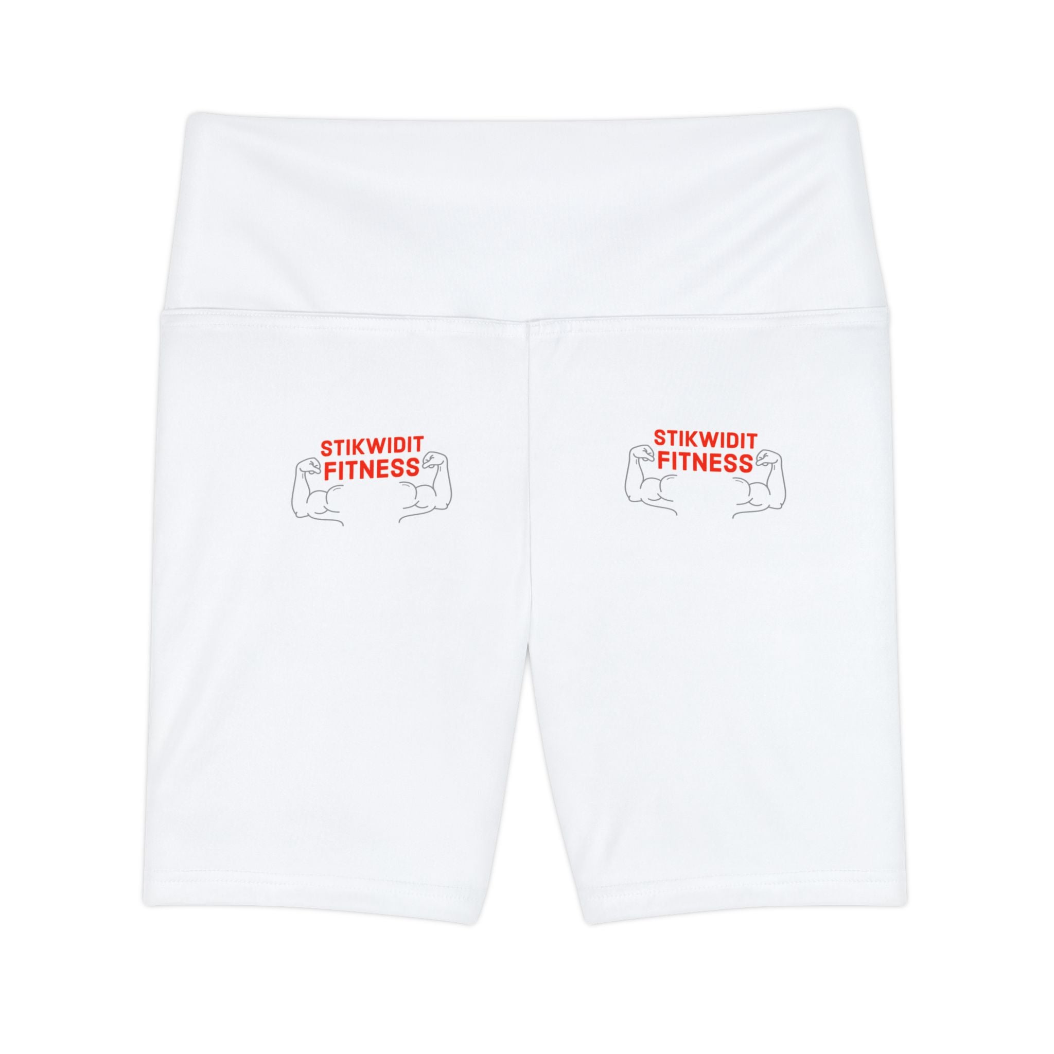 Fitness Bike Shorts — "Stikwidit Fitness" Logo Women's Workout Shorts